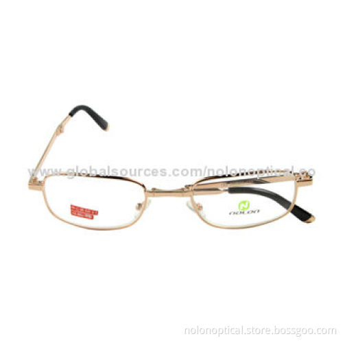 Mini Folding Metal Reading Glasses with Case, Customized Logos Accepted